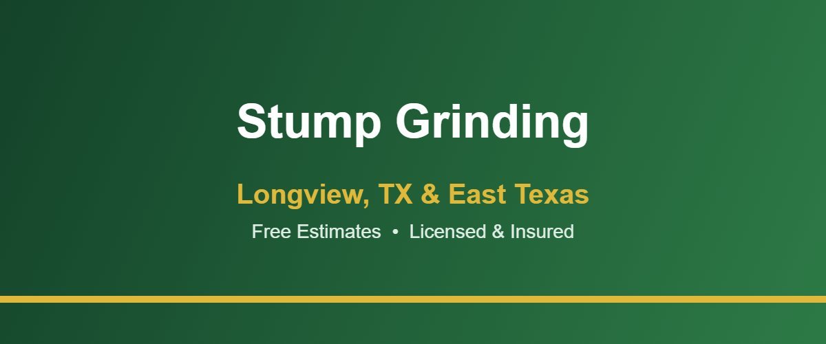 Stump grinding and removal in Longview, TX